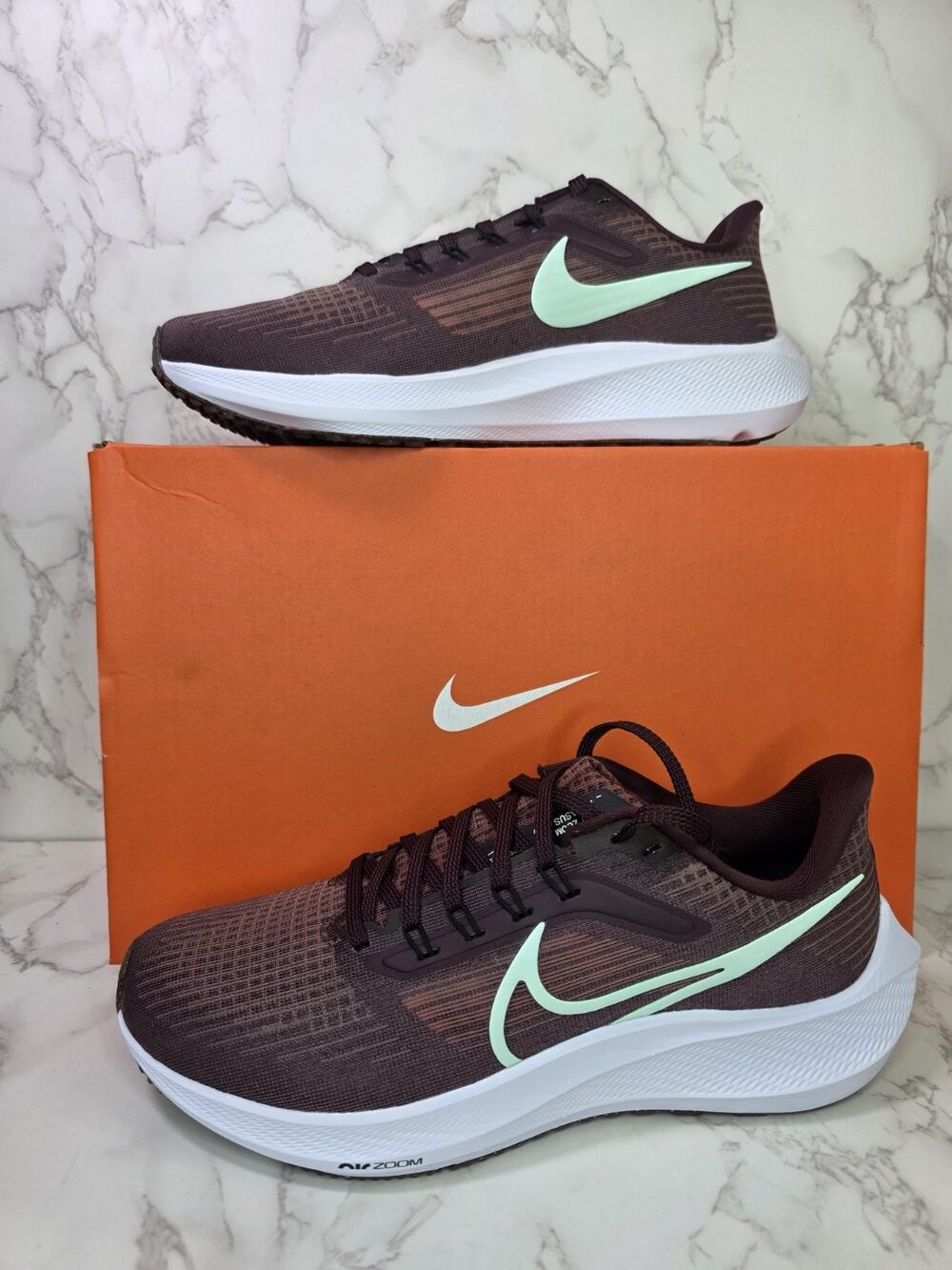 Nike Air Zoom Pegasus 39 Women's Size 8 Brown White Athletic Shoes DH4072 600